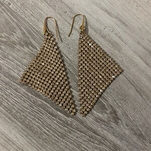 Swarovski Gold Mesh sparkling Earrings